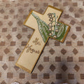 Croix en bois - Muguet de mai & Douce promesse
