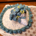 Lot de 4 Sous-verre crochet vintage - Bouquet fleuri